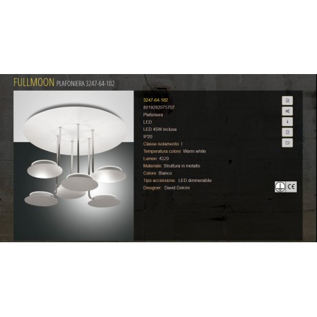 Plafoniera led Fullmoon Fabas