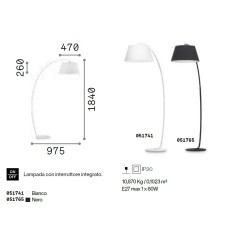 IDEALLUX-Piantana ad arco Pagoda-389,18 €