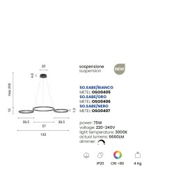 ONDALUCE-Sospensione Sabe-494,10 €